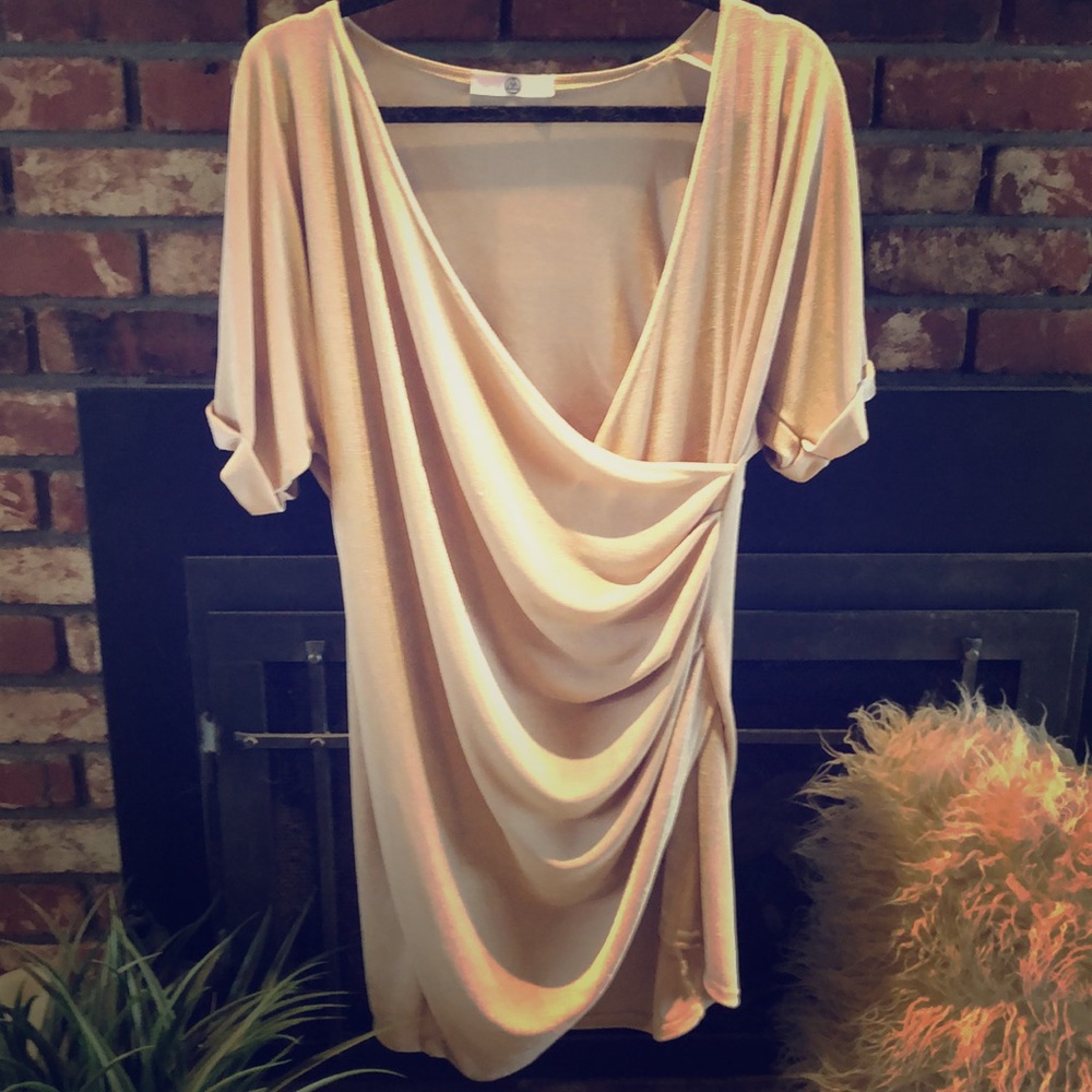 NWT Misguided Gold MIniDress